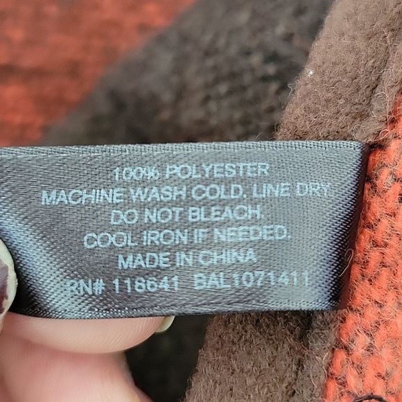 Lane Bryant Patchwork Colorblock Blanket Poncho Cape Fall Winter Orange … - Picture 3 of 7